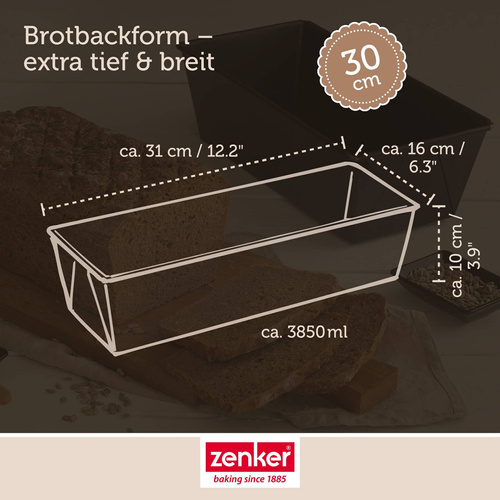 Forma do pieczenia chlebów Black Metallic, 31 cm Zenker