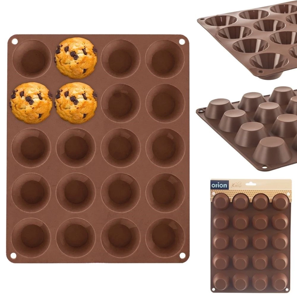 Forma do muffinek silikonowa pomarańczowa małe babeczki SILLINIE