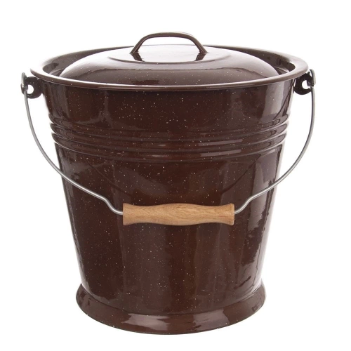 Pokrywka do wiadra emaliowana brązowa BROWN 30 cm
