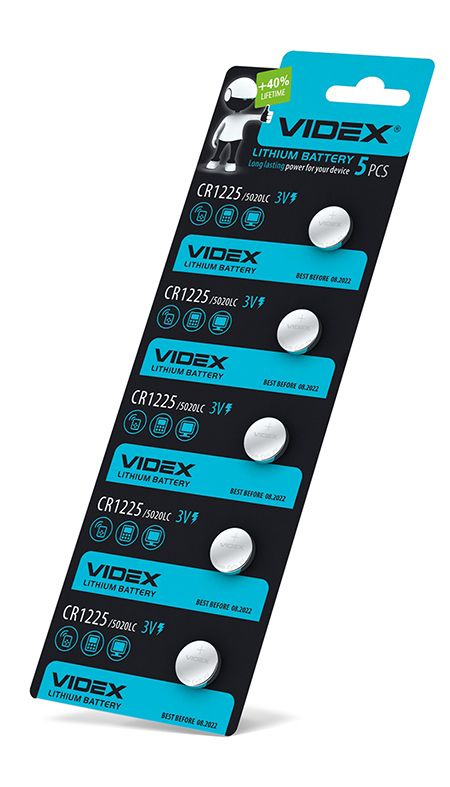 Bateria litowa VIDEX CR1225 5 szt. BLISTER