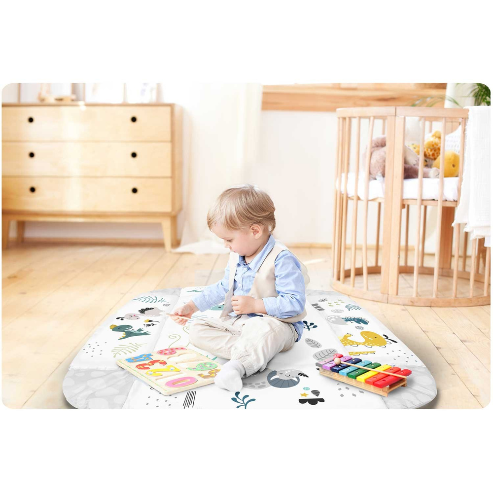 Interaktywna Mata Edukacyjna 3w1 Królestwo Zwierząt 110 x 100 cm