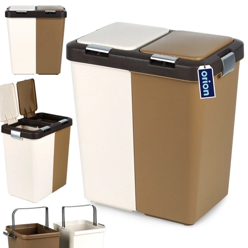 Kosz do segregacji odpadów plastikowy 2x20 l