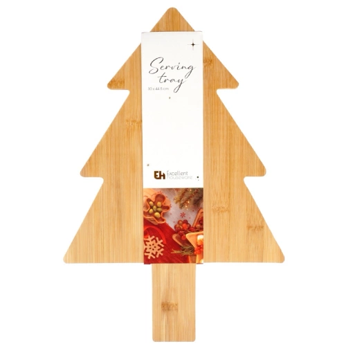 Deska do krojenia i serwowania drewniana choinka 44,5x30 cm