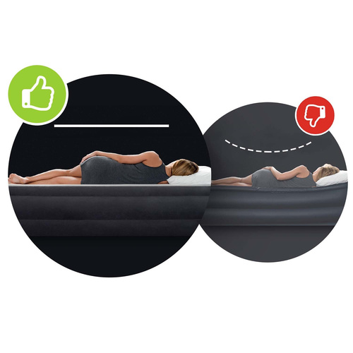 Materac dmuchany z wbudowaną pompką nożną 152x203x25cm INTEX 64763