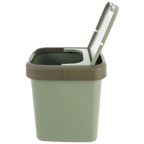 Kosz na śmieci plastikowy zielony 12 l