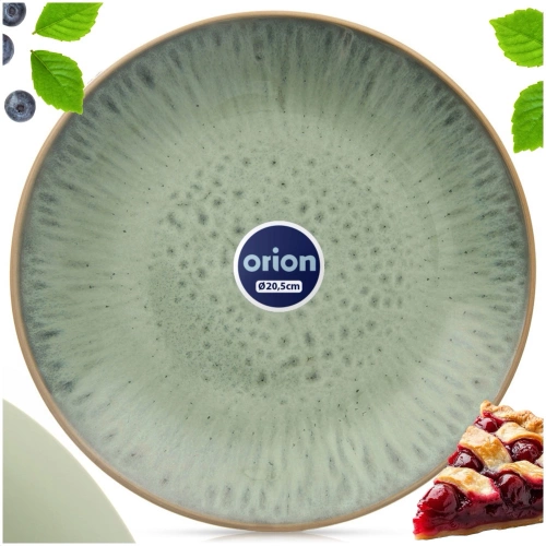 Talerz deserowy ceramiczny zielony GLAZE 20,5 cm