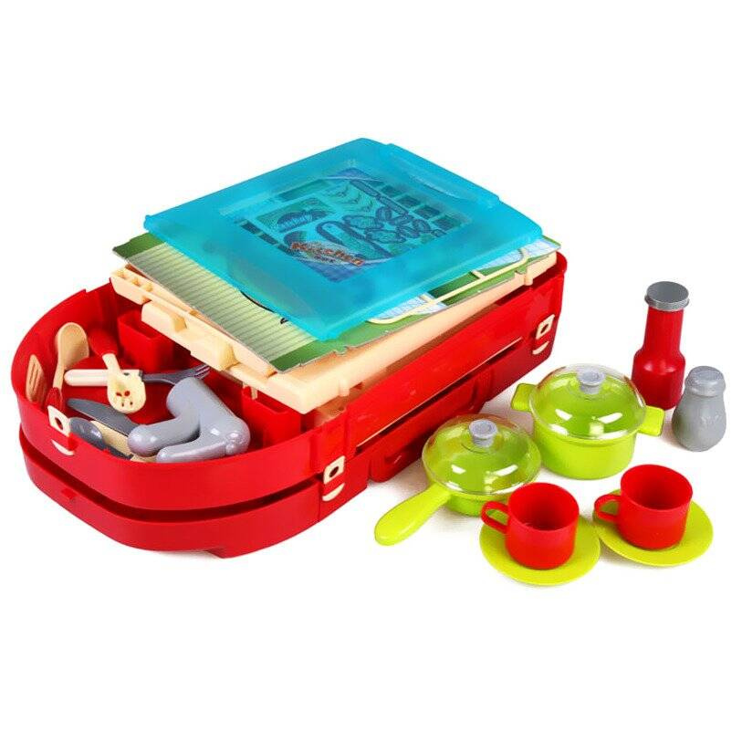 Kuchnia składana walizka akcesoria 18 el. Mały Kucharz 