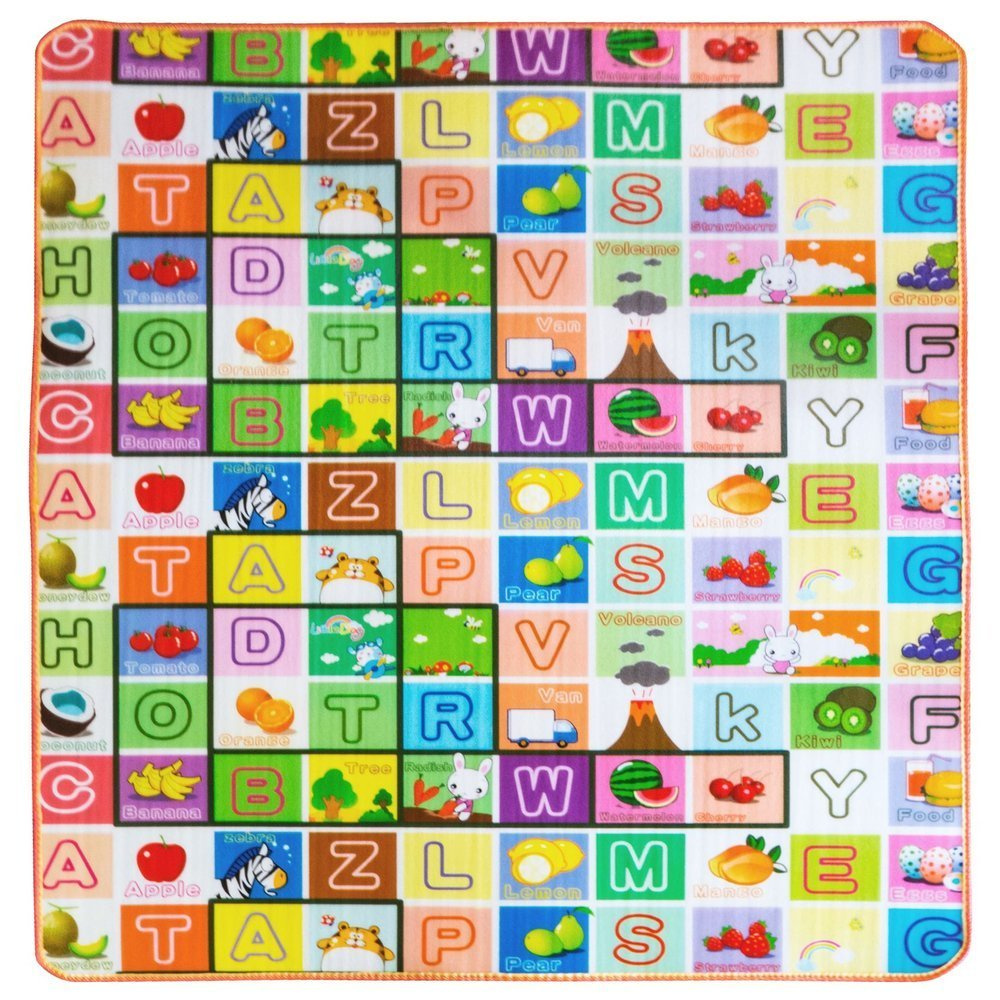 Dwustronna mata piankowa dla dzieci 180x200 cm XXL