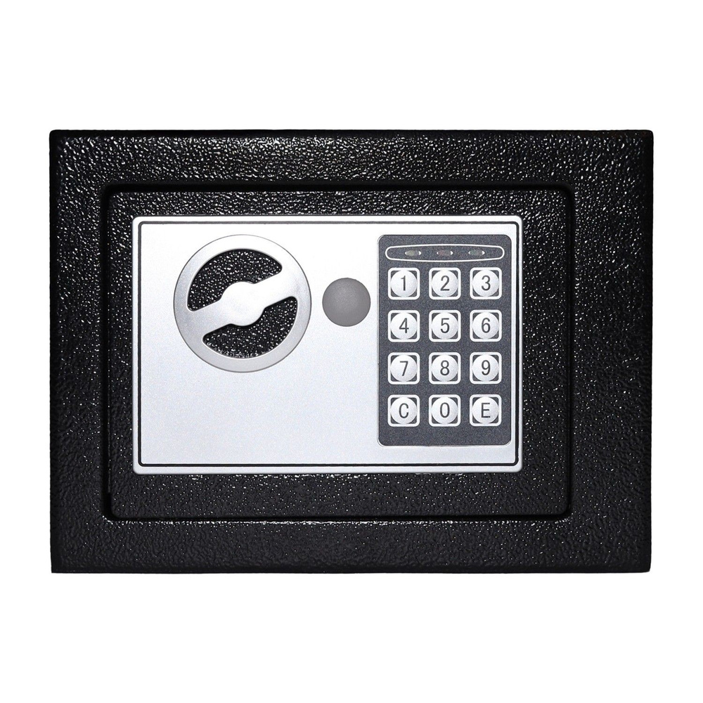 Sejf domowy z zamkiem elektronicznym na kluczyk lub kod 23x17x17 cm