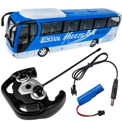 Autobus zdalnie sterowany Autokar + Pilot niebieski