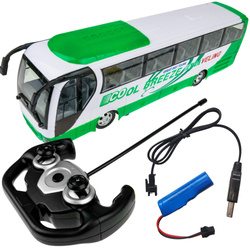 Autobus zdalnie sterowany Autokar + Pilot zielony pojazd
