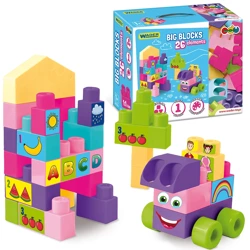 Big Blocks Pink klocki 26 el.