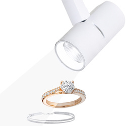 Lampa Reflektor szynowy do biżuterii, alkoholi LED 30W EPISTAR COB Biały | Barwa 6000K