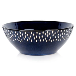 Miska sałatkowa ceramiczna granatowa 20 cm, 1,1 l