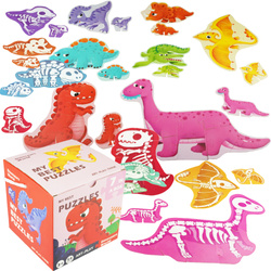 Puzzle dla dzieci 7w1 Dinozaury układanka 