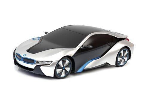 BMW I8 R/C skala 1:24  Rastar 48400 samochód sterowany srebrny