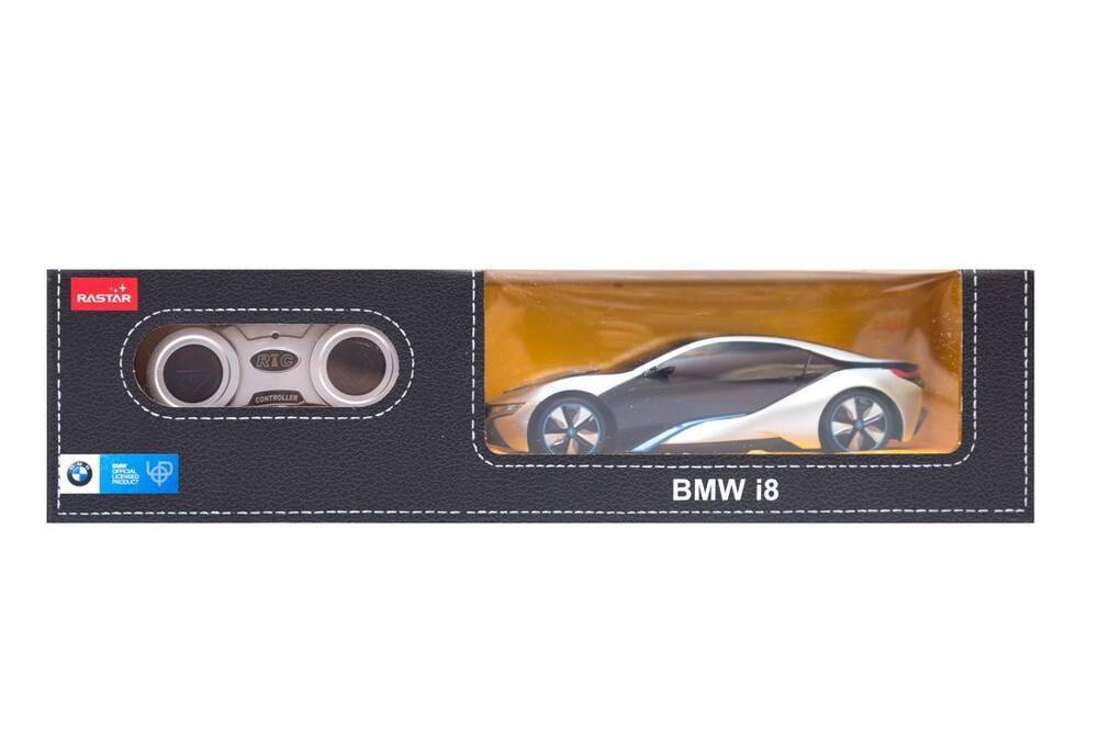 BMW I8 R/C skala 1:24  Rastar 48400 samochód sterowany srebrny