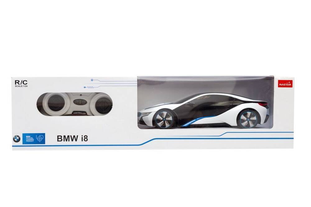 BMW I8 R/C skala1:24  Rastar 48400 samochód sterowany biały