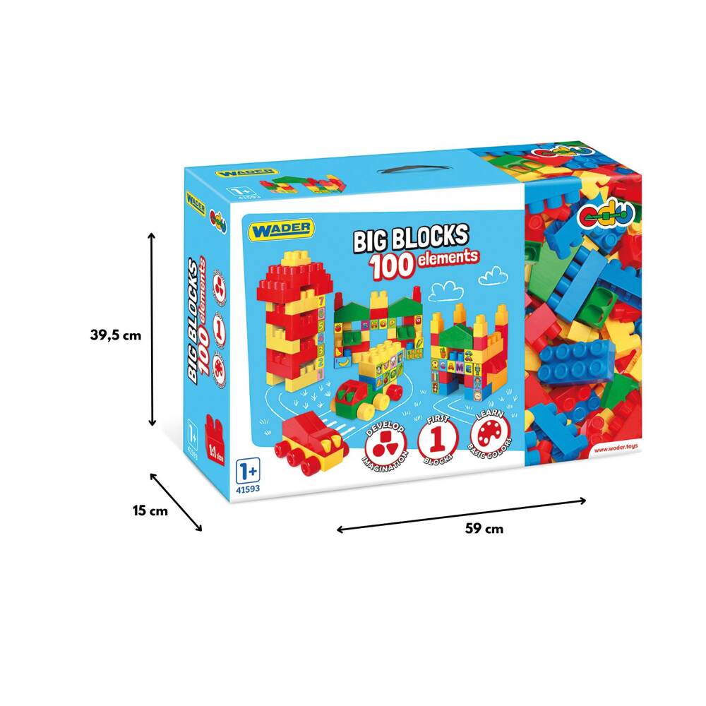 Big Blocks klocki 100 el. Wader 41593