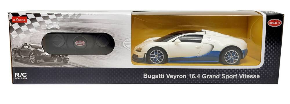 Bugatti Veyron Grand Sport skala 1:24 Rastar 47000 samochód sterowany biały