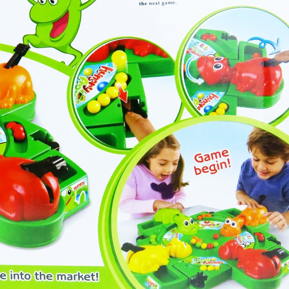 Gra zręcznościowa Głodne żabki z piłeczkami - Nakarm żabkę żaby