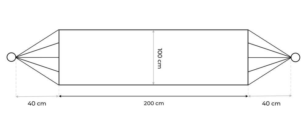 Hamak ogrodowy bujak huśtawka leżak 200x100cm szary w paski