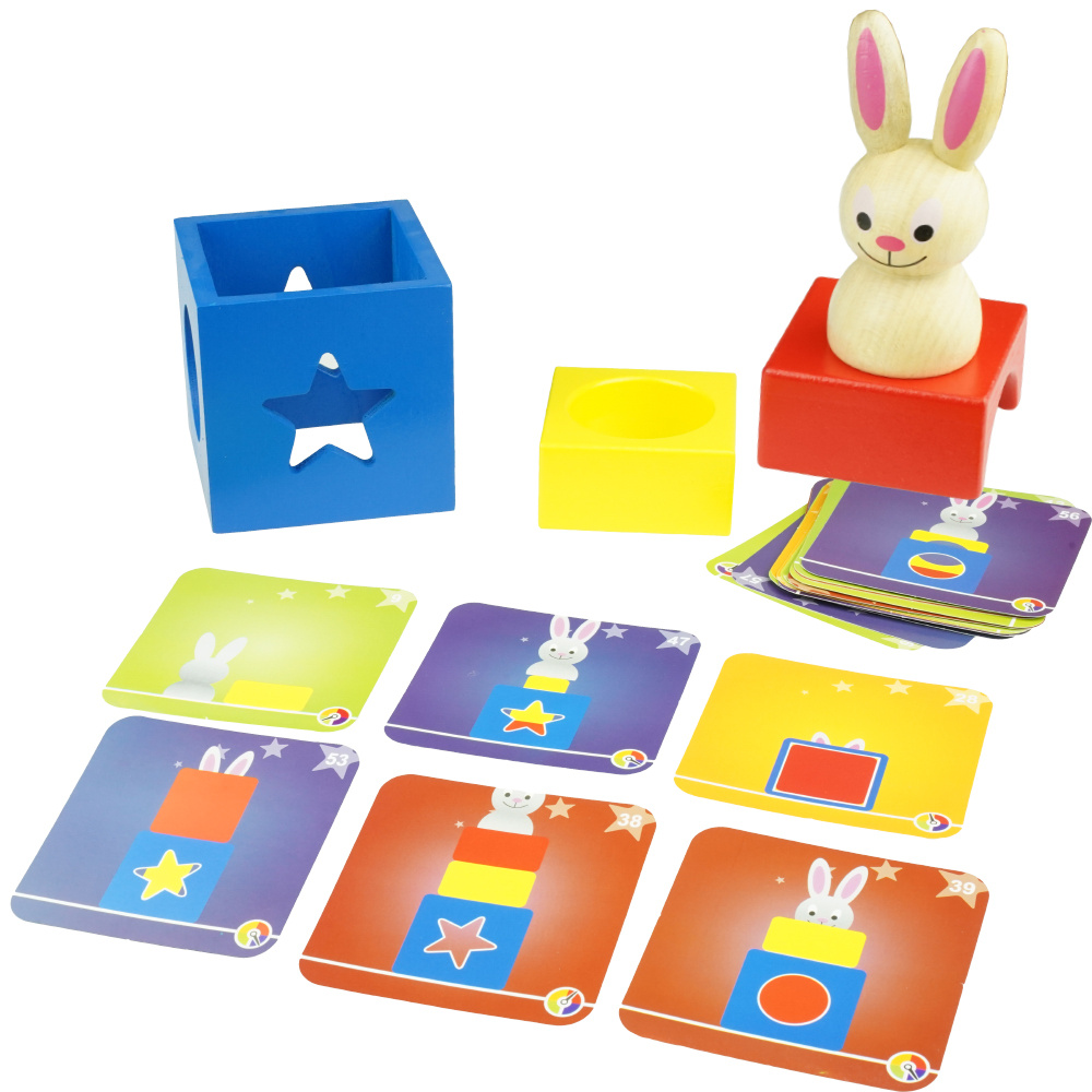 Łamigówka drewniana królik magiczne pudełko dla dzieci gra logiczna