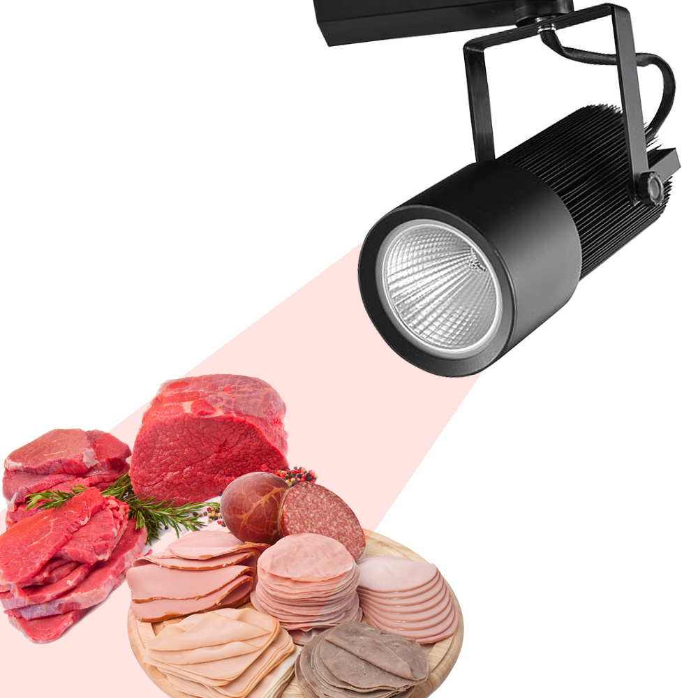 Lampa Reflektor Szynowy do Wędlin i Czerwonego Mięsa LED 30W | Barwa 1900K