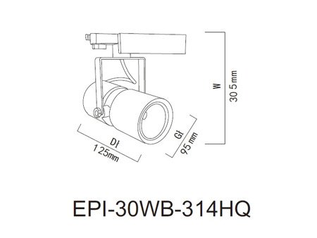 Lampa Reflektor szynowy LED 30W EPISTAR COB | Barwa 3300K