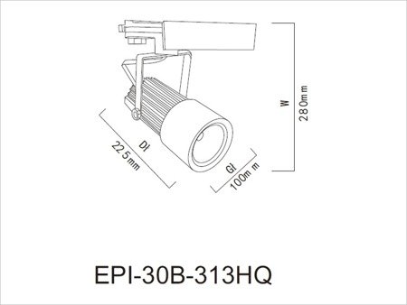 Lampa Reflektor szynowy LED 313B 30W EPISTAR