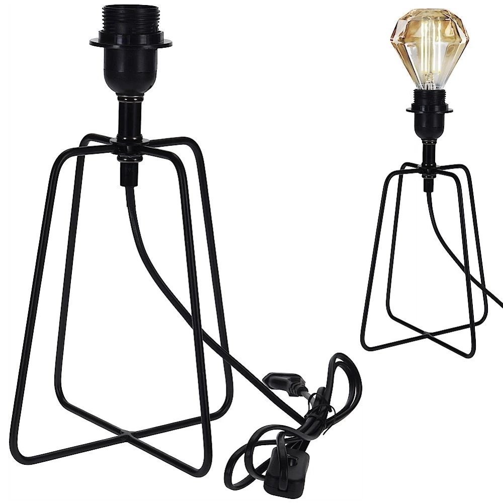 Lampa stołowa metalowa czarna 21 cm