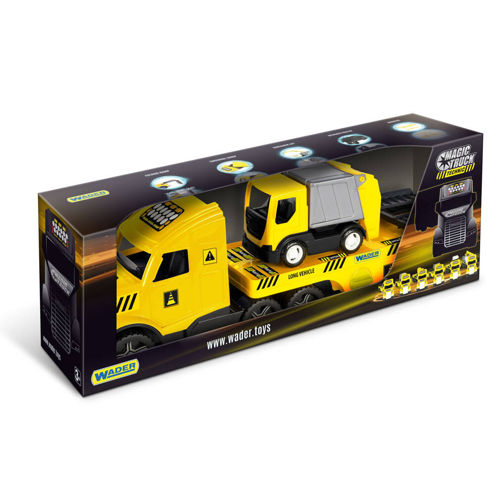 Magic Truck Technic laweta ze śmieciarką 36441 Wader