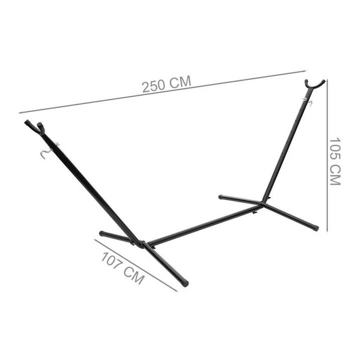 Metalowy stelaż stojak do hamaka ogrodowego