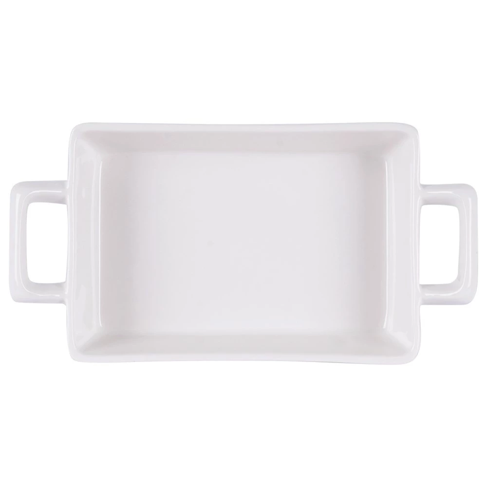 Naczynie żaroodporne porcelanowe białe 20x10x4 cm, 300 ml