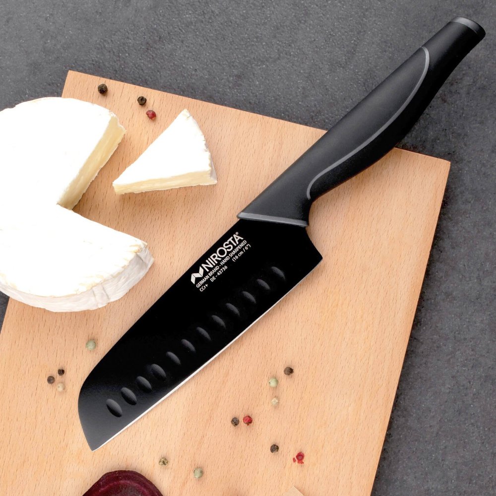 Nóż kuchenny do krojenia szefa kuchni 30/ 16 cm  santoku NIROSTA 43736