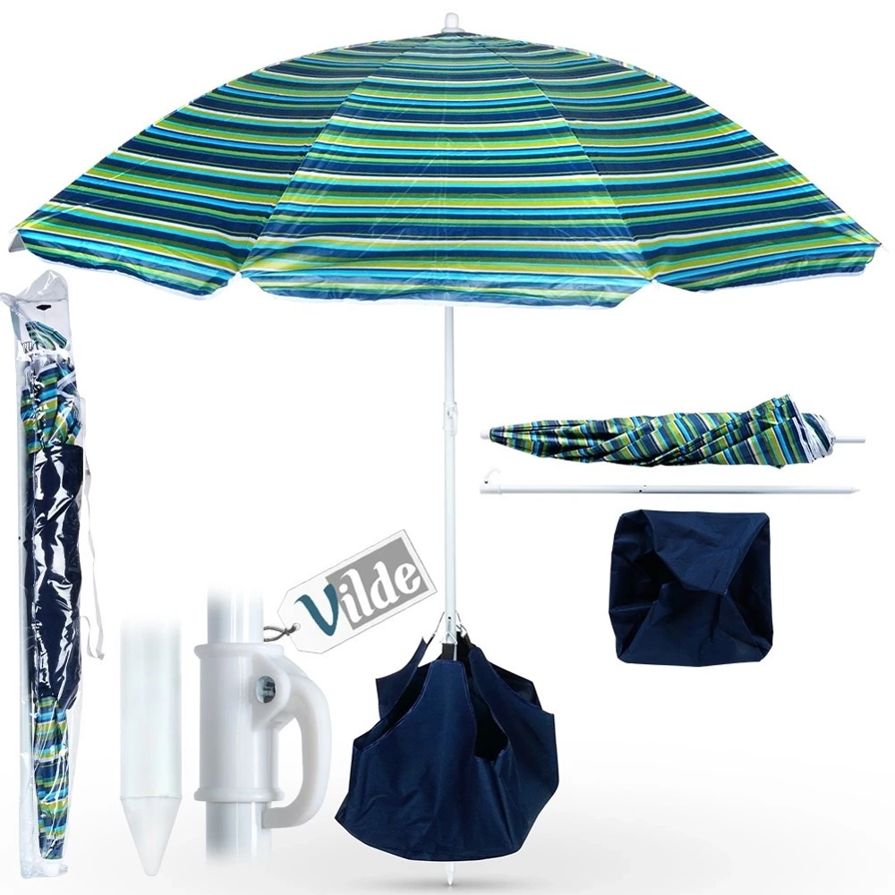 Parasol plażowy z podstawą 147 cm