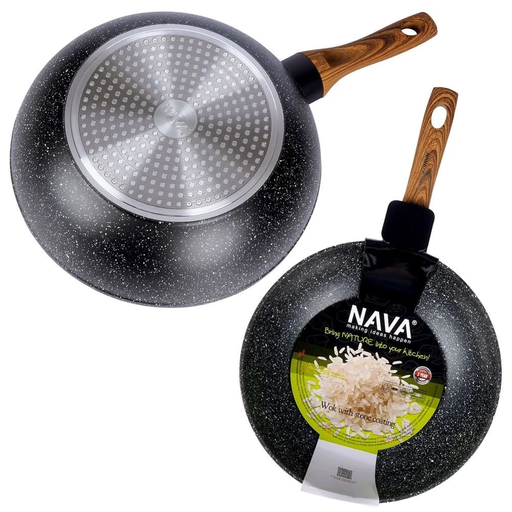 Patelnia wok granitowa NATURE 28 cm