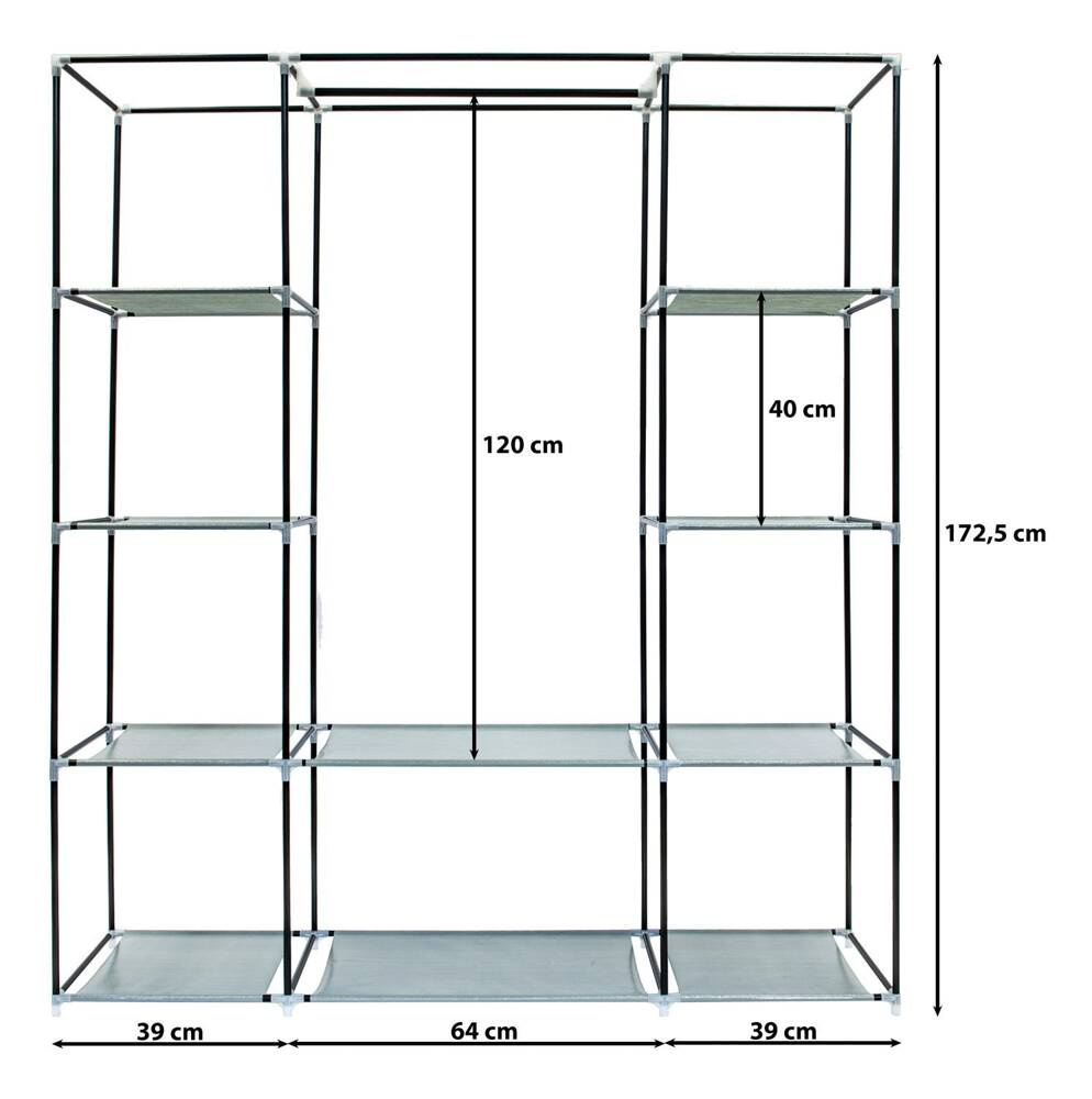 Składana szafa tekstylna, materiałowa garderoba XXL