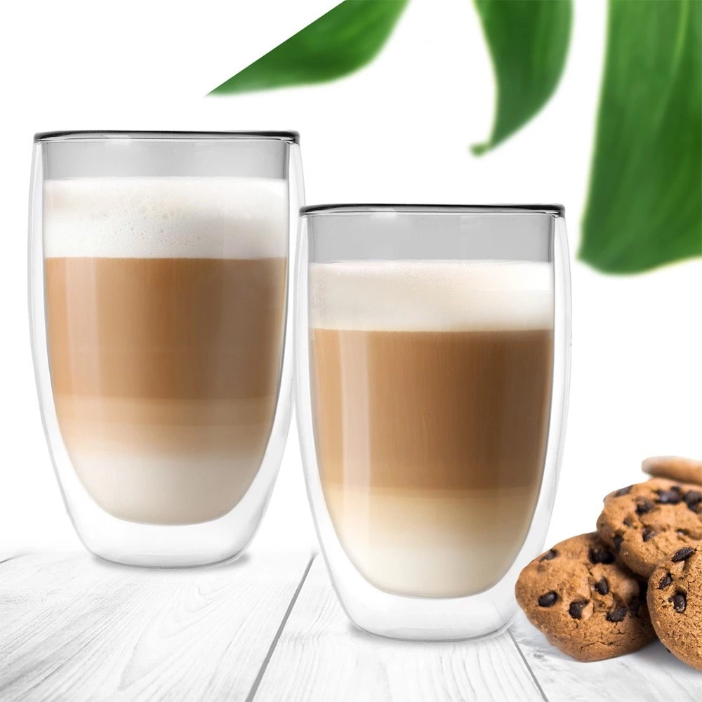 Szklanki termiczne z podwójną ścianką do kawy latte DOUBLE 460 ml 2 szt.