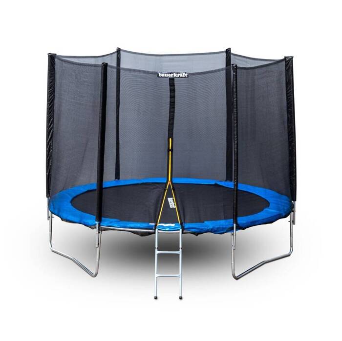 TRAMPOLINA OGRODOWA BAUERKRAFT Z SIATKĄ O ŚREDNICY 8FT 244 - 252CM