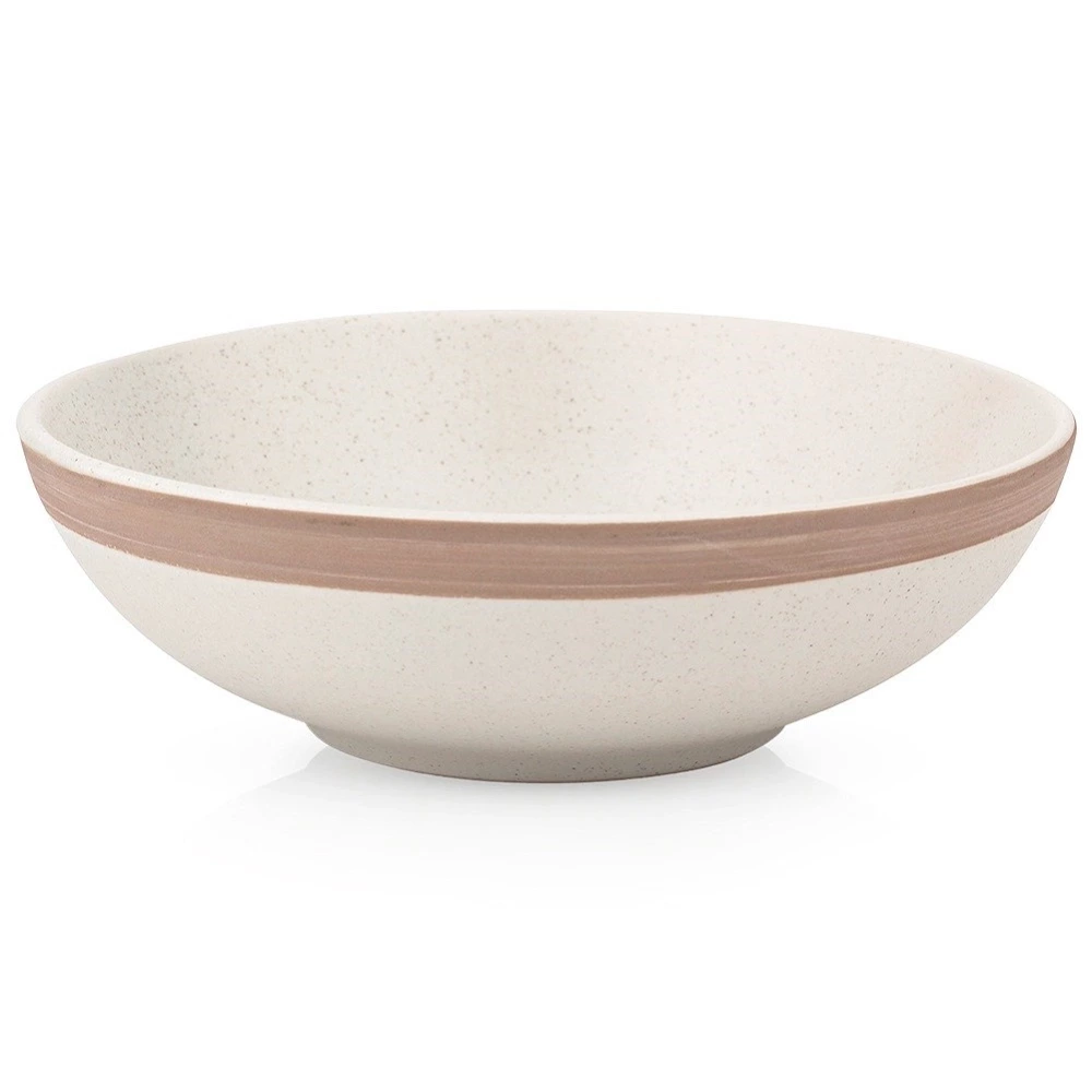 Talerz obiadowy głęboki ceramiczny beżowy ARTHENA BEIGE 20 cm, 900 ml