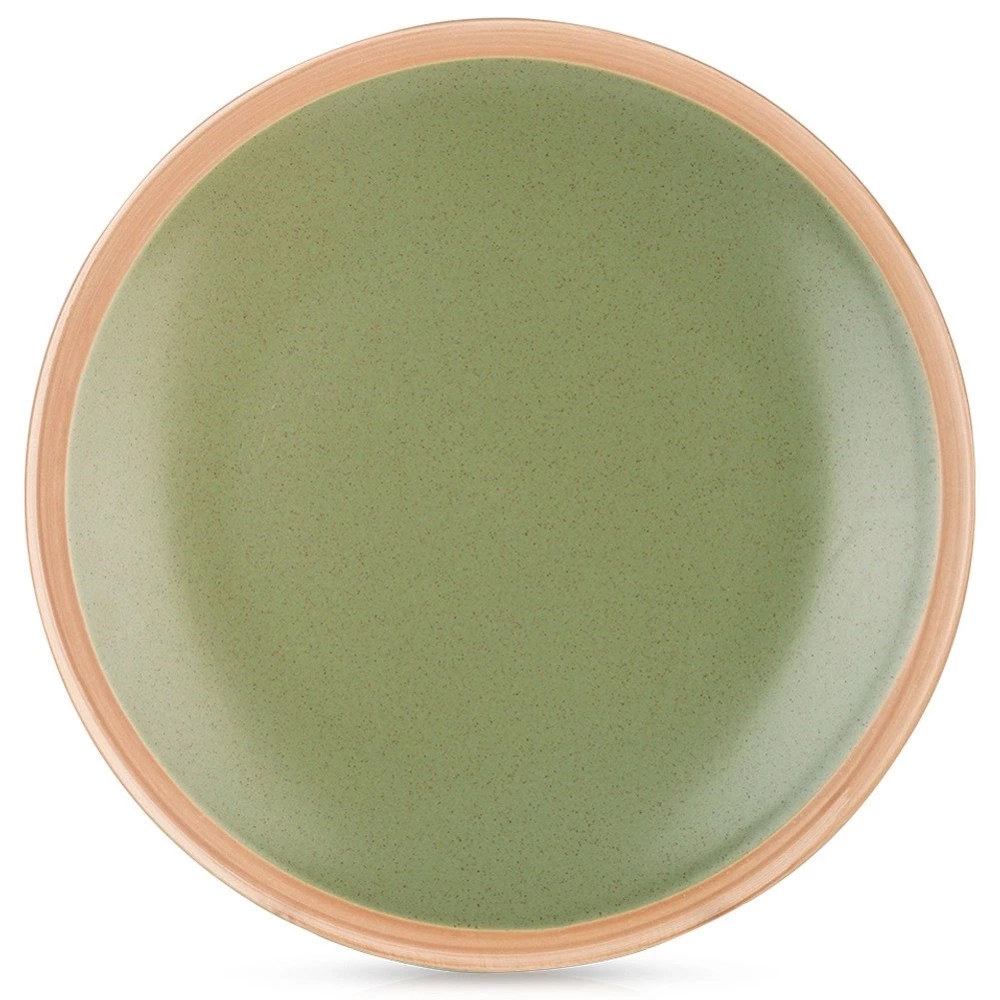 Talerz obiadowy płytki ceramiczny zielony ARTHENA GREEN 27 cm