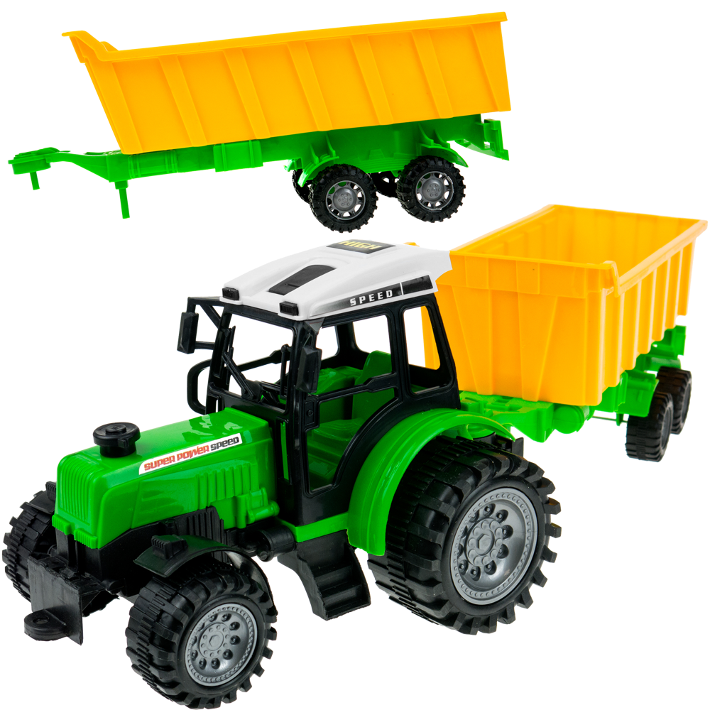 Traktor ciągnik przyczepą wywrotka dla dzieci maszyna