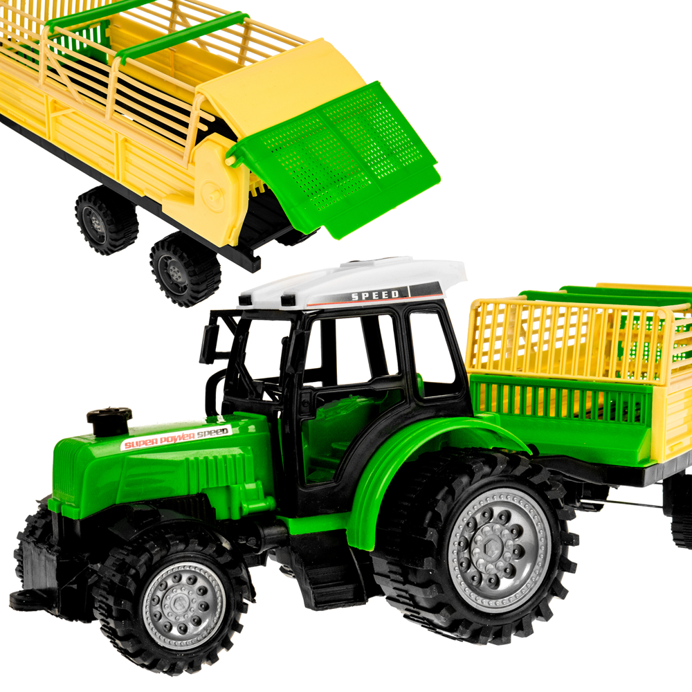 Traktor z przyczepą-rozrzutnik ciągnik maszyna rolnicza