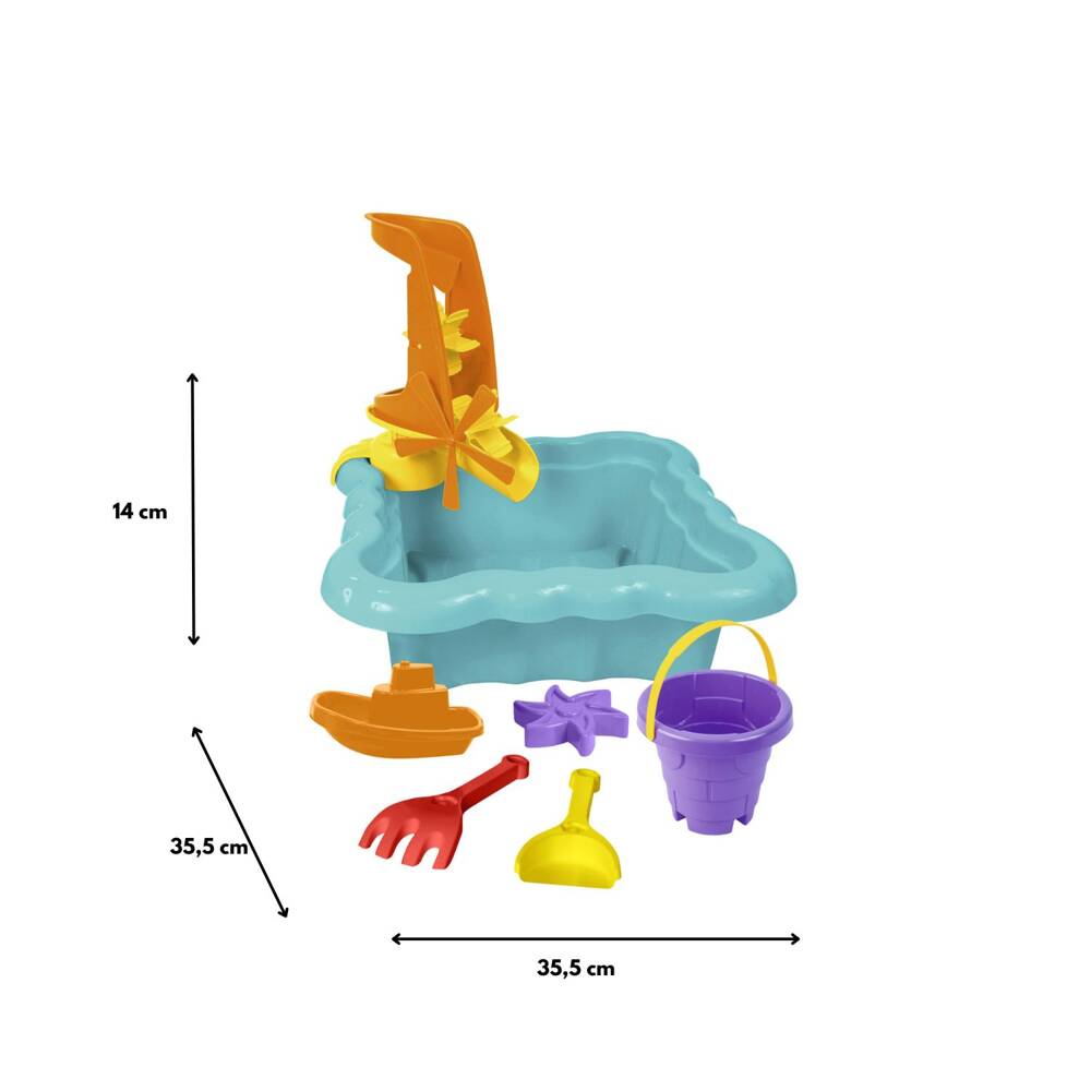 Zestaw Piaskownica z akcesoriami turkusowa Wader 72012 
