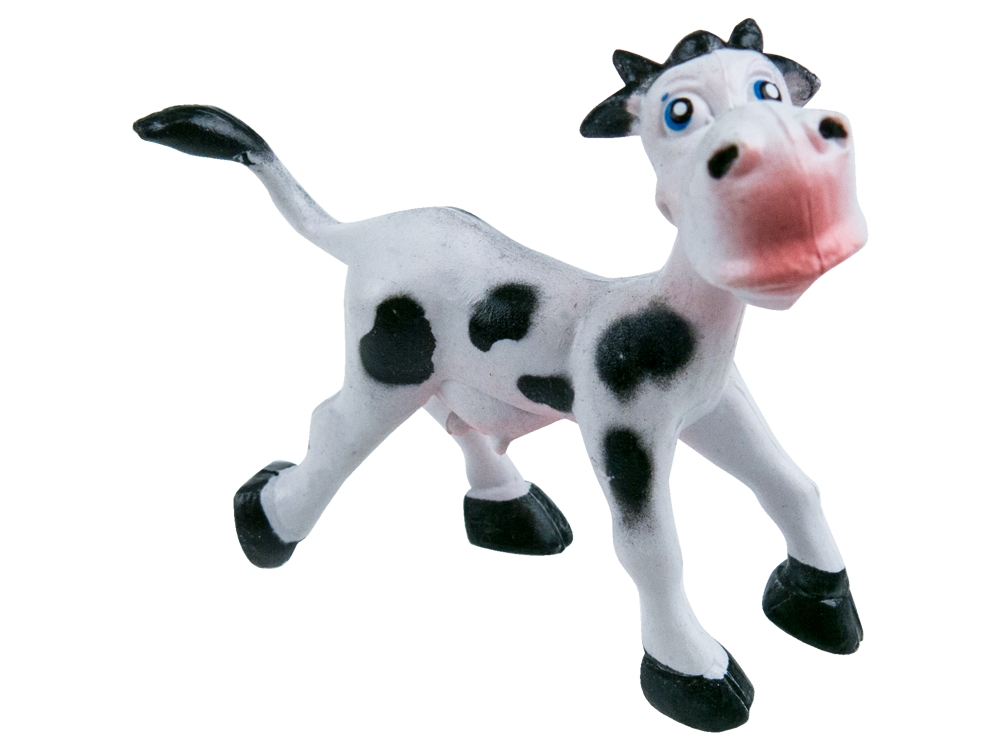 Zwierzęta gumowe domowe Farma figurki- Osioł, Świnka, Krowa zestaw 6 sztuk