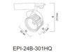 1. Reflektor szynowy LED 301B  24W  EPISTAR COB EPI-24B-301HQ
