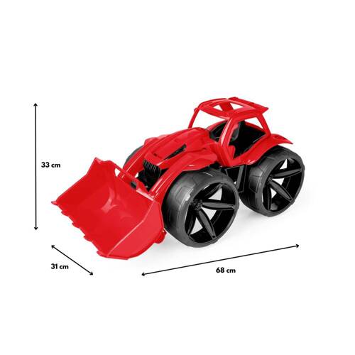 Auto Spychacz Maximus samochod pojazd do piaskownicy ogrodu Wader 64500 czerwony