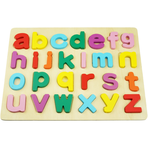 Drewniana układanka Alfabet małe literki puzzle