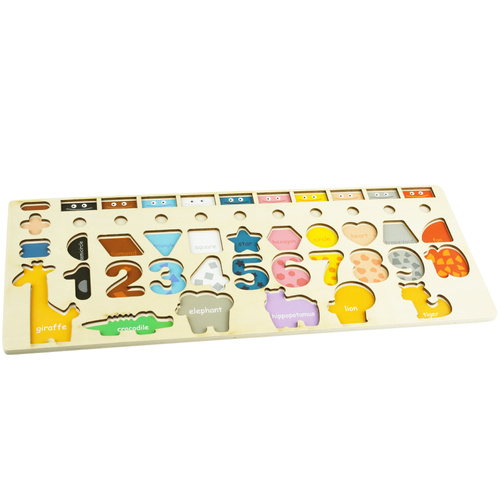 Drewniana zabawka Montessori tablica logarytmiczna